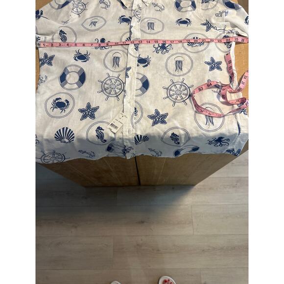 Brooks brother red tag vintage summer resort XL NWT 100% linen & Cotton bland - Picture 11 of 13